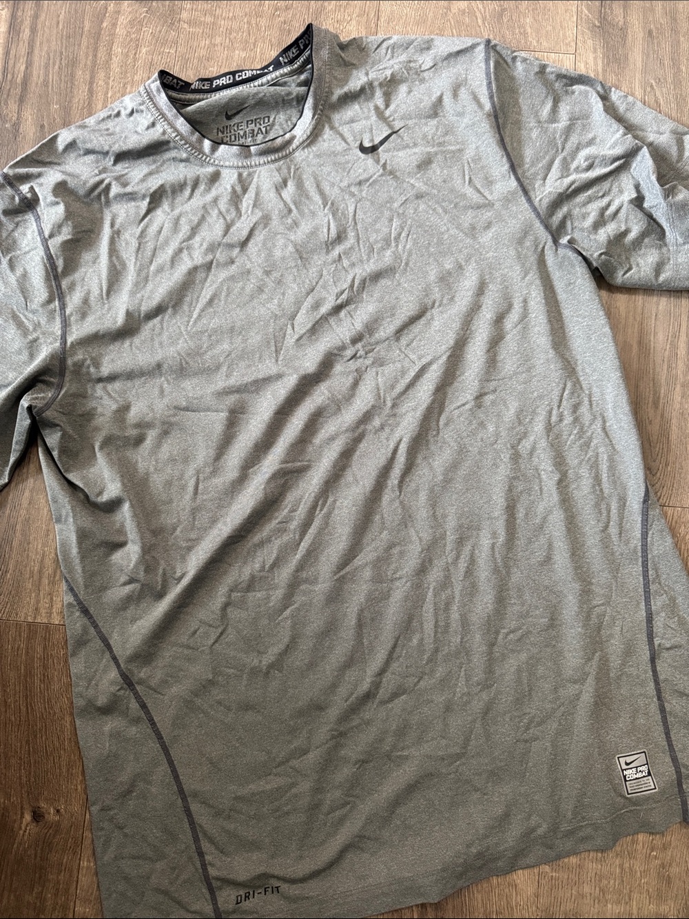 Nike Gray Dri-FIT Short Sleeve Athletic Tee